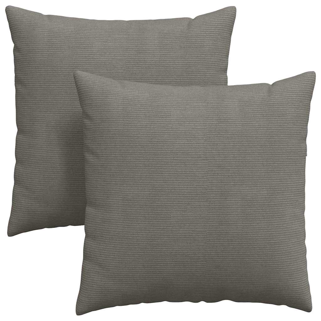 Cuscini per divano VidaXL 2 pezzi in tessuto a corda grigio chiaro 80 x 80 cm