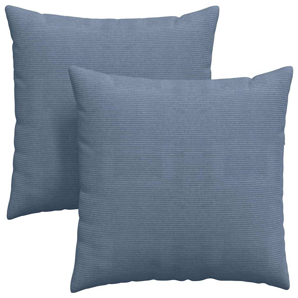 Cuscini per divano VidaXL 2 pezzi blu 80 x 80 cm in tessuto a corda