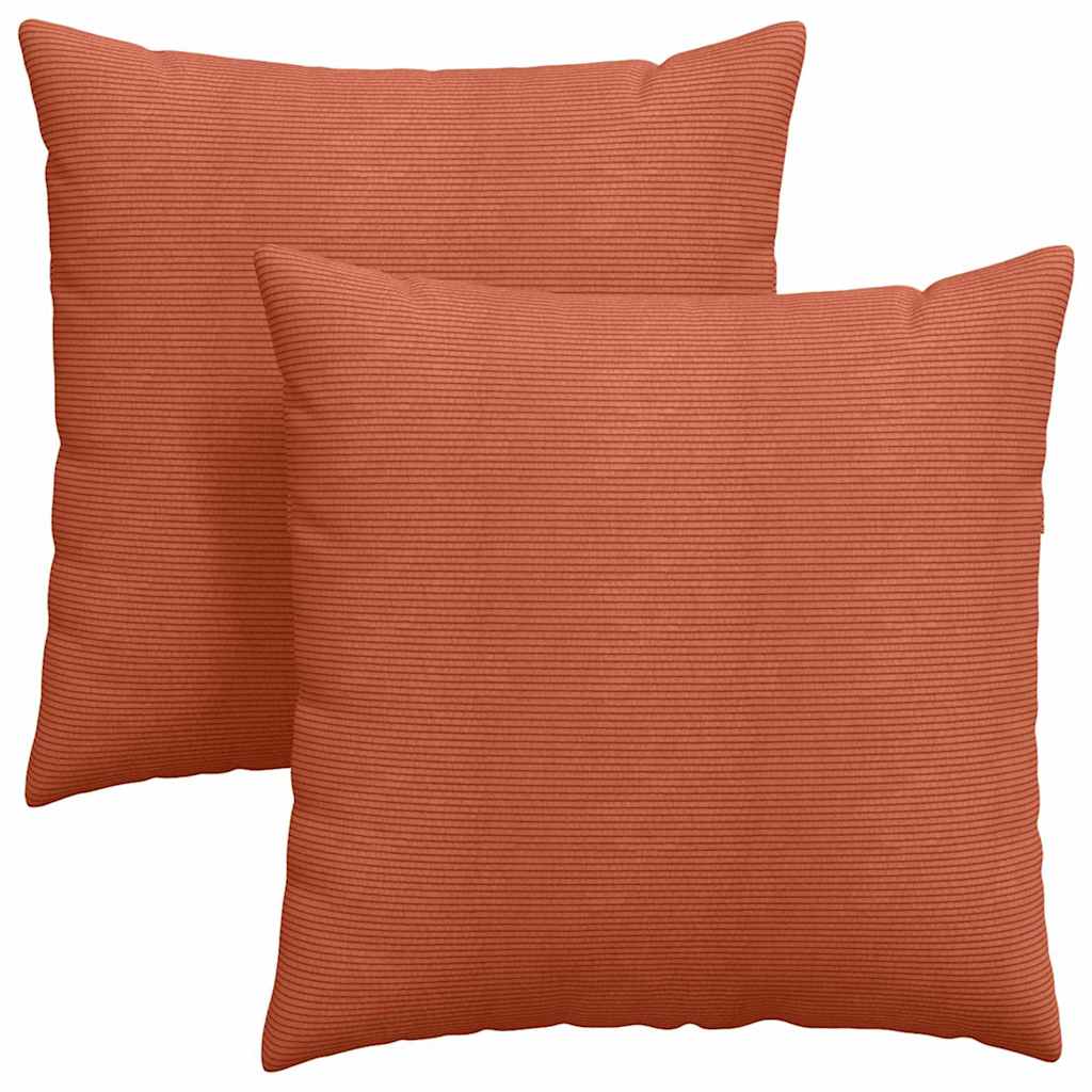 Cuscini per divano VidaXL 2 pezzi in tessuto a corde rosso-arancione 80 x 80 cm