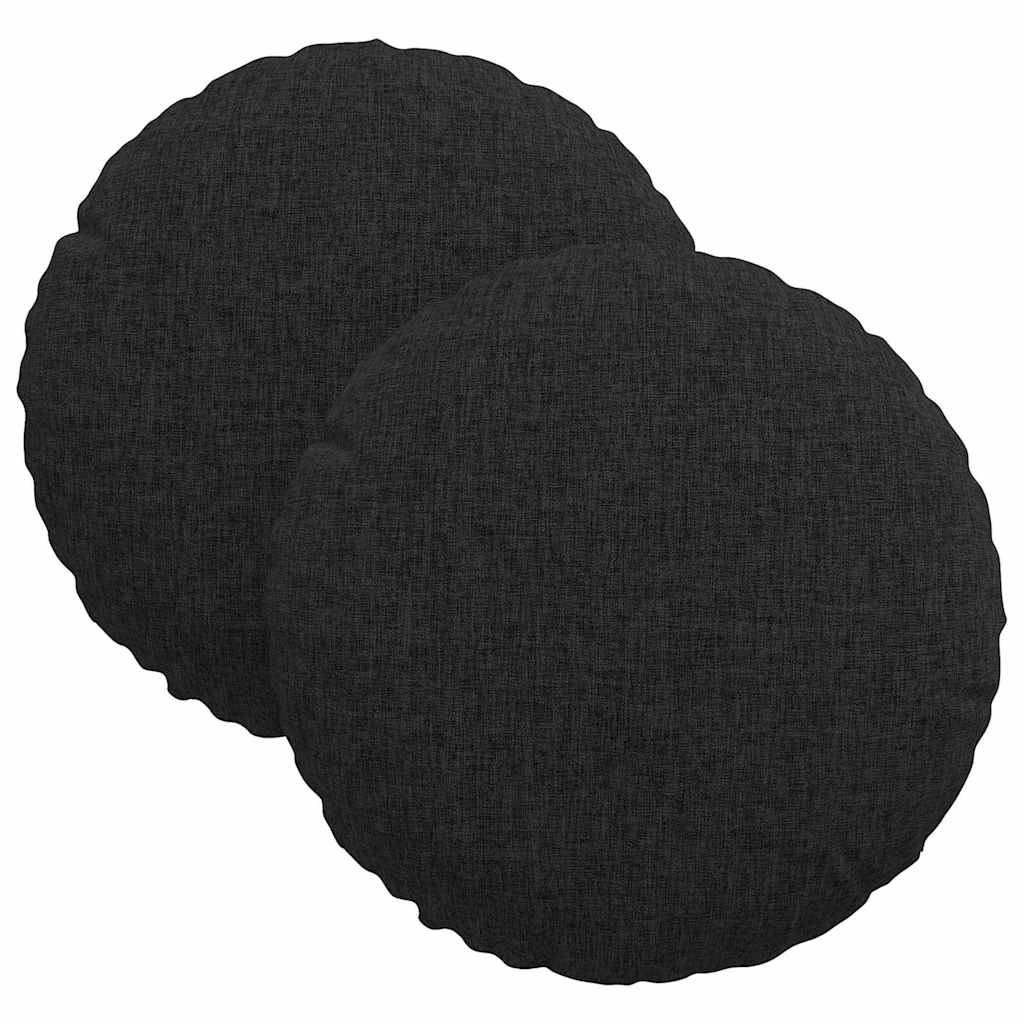 Cuscini seduta Vidaxx 2 pezzi tessuto nero ø30 x 13 cm
