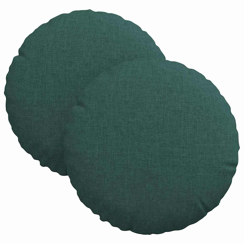 Cuscini seduta Vidaxx 2 pezzi in tessuto verde scuro ø30 x 13 cm