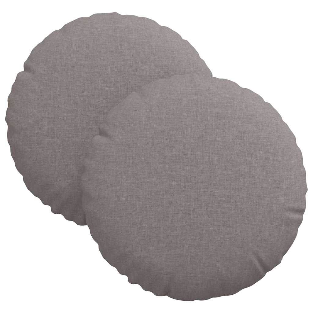 Cuscini sedile Vidaxx 2 pezzi tessuto tortora ø30 x 13 cm