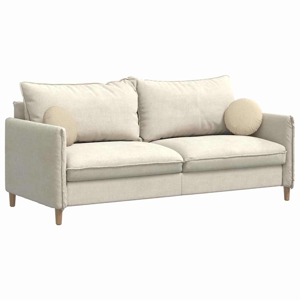 Cojines de asiento VidaXL 2 uds crema ø30 x 13 cm tela
