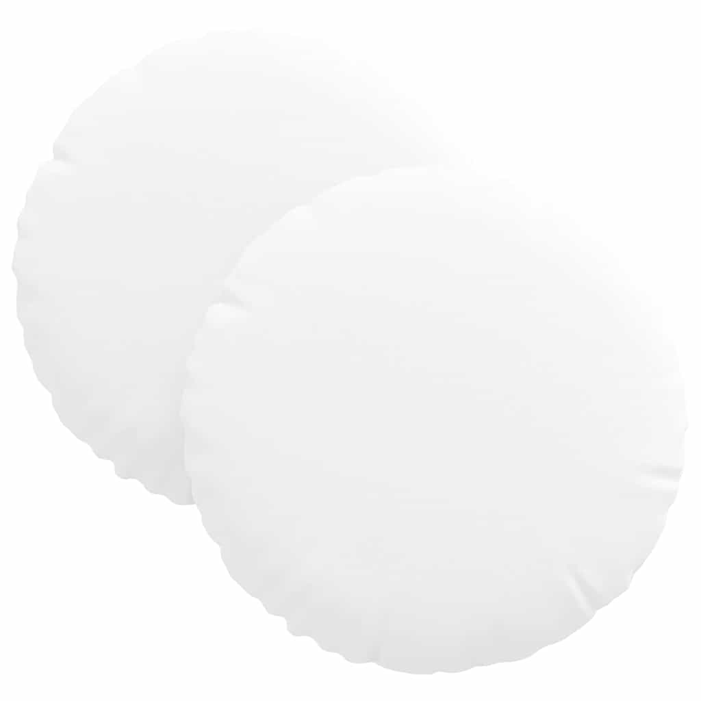 Vidaxl zitkussens 2 pcs wit ø30 x 13 cm stof