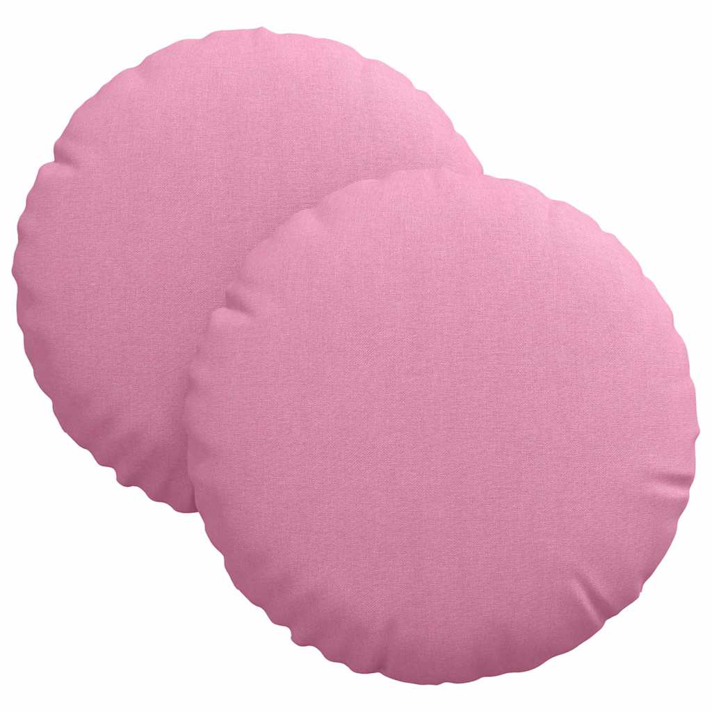 Cuscini sedile VidaXL 2 pezzi tessuto rosa ø30 x 13 cm
