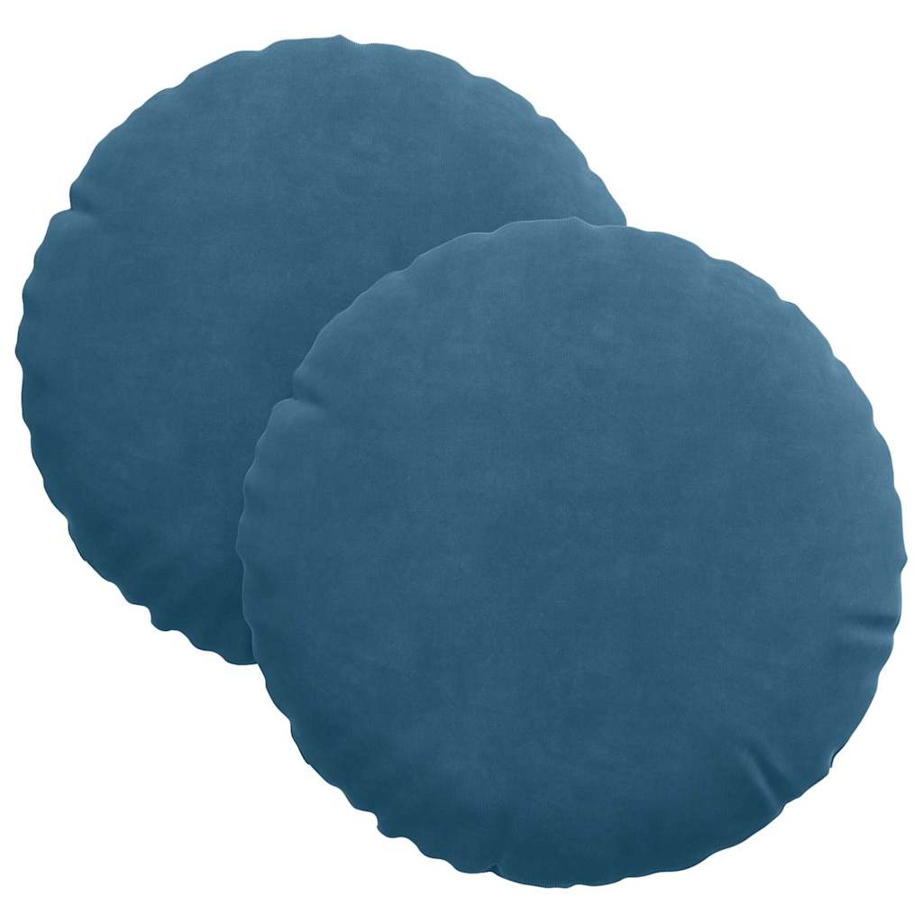 Cuscini seduta Vidaxx 2 pezzi blu ø 40 x 13 cm velluto