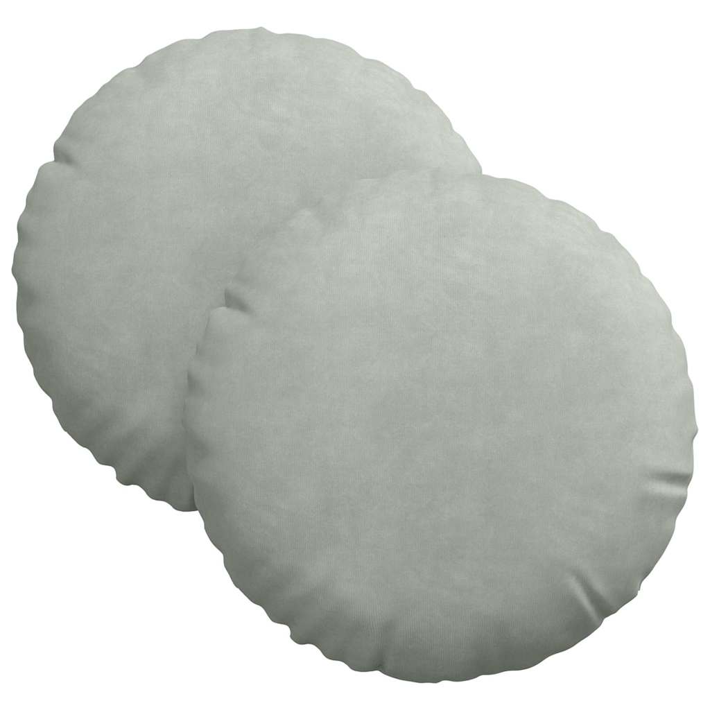 Cuscini seduta Vidaxx 2 pezzi grigio chiaro ø 40 x 13 cm velluto