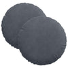 Vidaxx cojines de asiento 2 piezas gris oscuro ø 40 x 13 cm terciopelo
