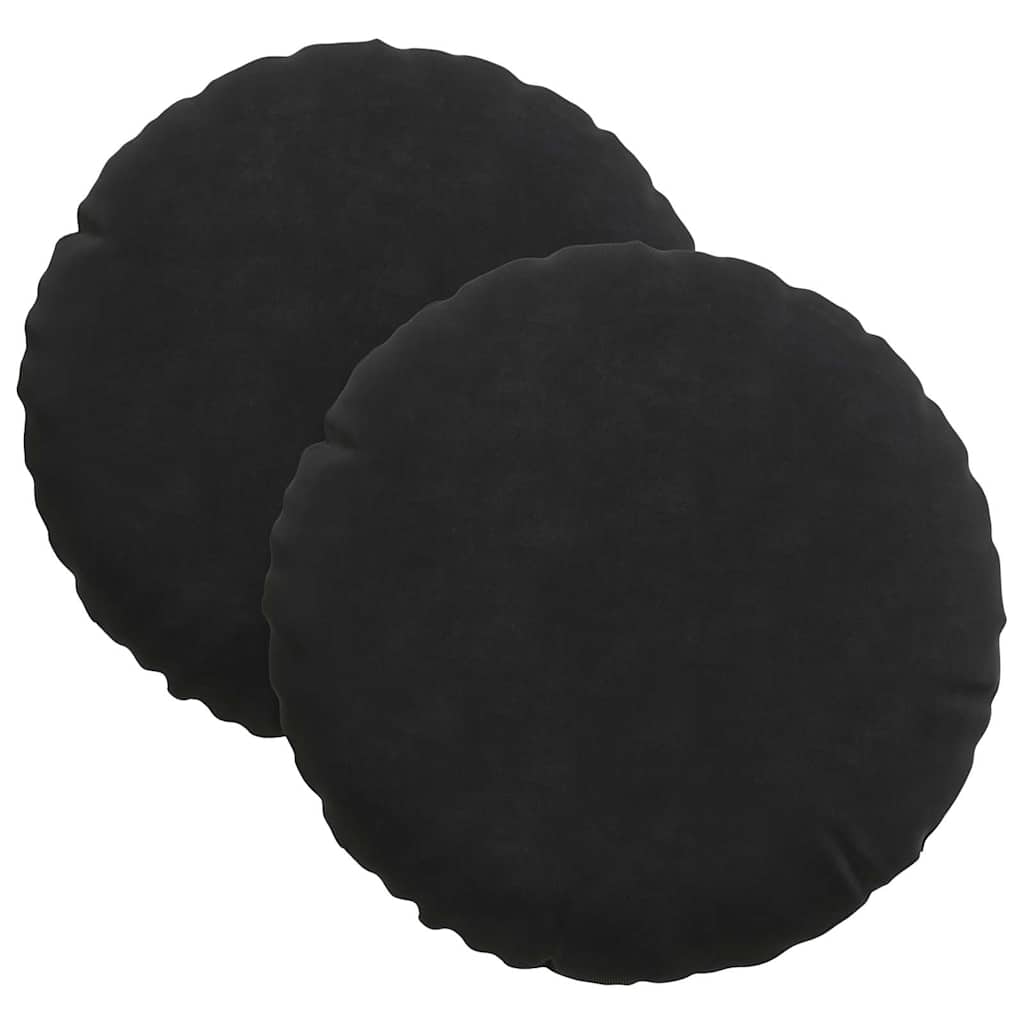 Cuscini seduta Vidaxx 2 pezzi nero ø 40 x 13 cm velluto