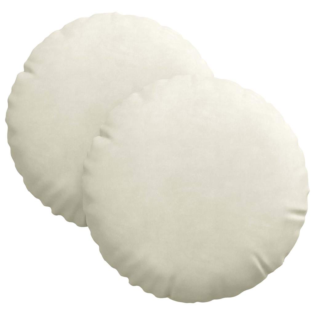 Cuscini seduta Vidaxx 2 pezzi crema ø 40 x 13 cm velluto