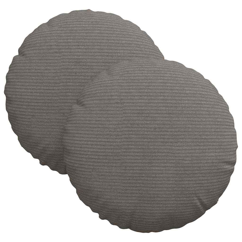 Cuscini per seduta Vidaxx 2 pezzi in tessuto corda grigio chiaro ø 30 x 13 cm