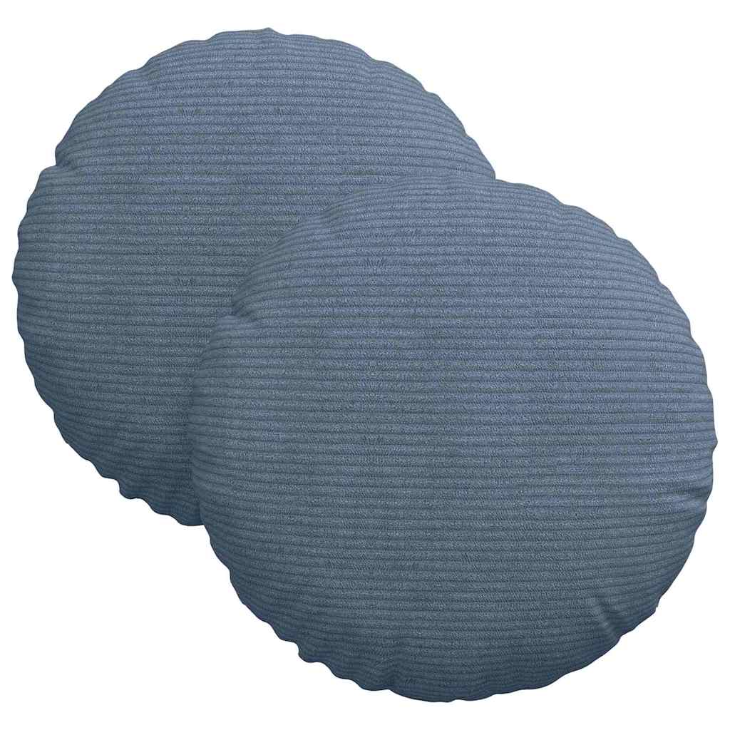 Cuscini seduta Vidaxx 2 pz blu ø 30 cm tessuto di cotone