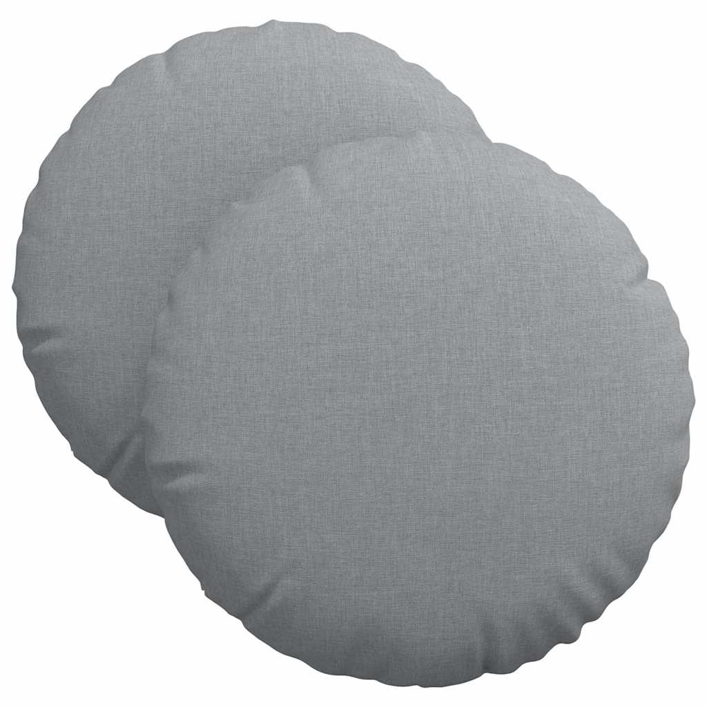 Vidaxx cojines de asiento 2 piezas gris claro ø40 x 13 cm tela