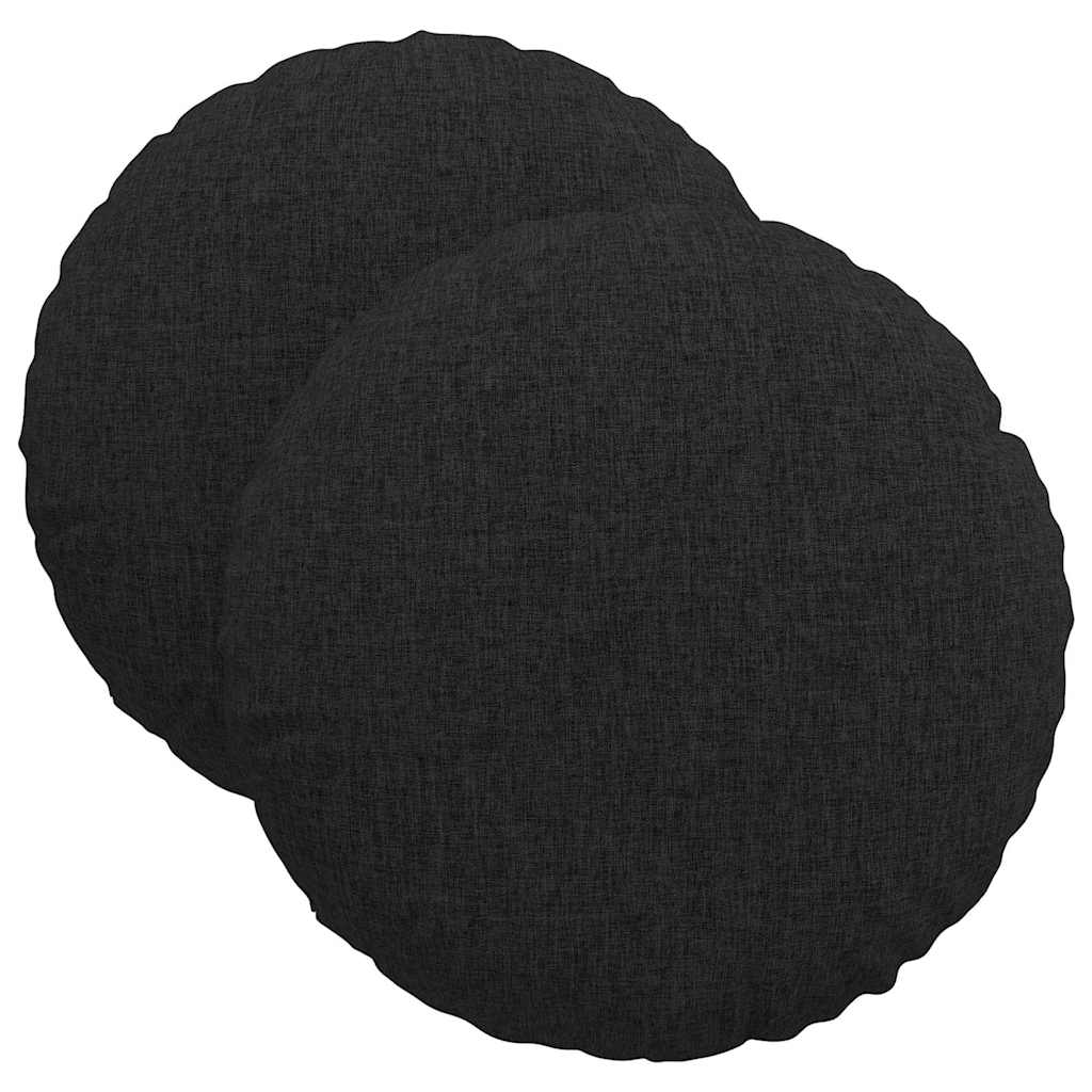 Cuscini seduta Vidaxx 2 pezzi tessuto nero ø40 x 13 cm