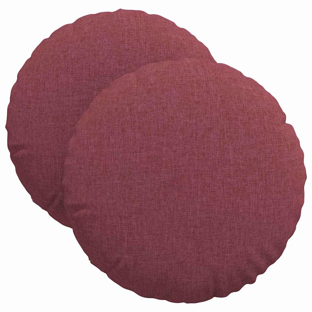 Cuscini seduta Vidaxx 2 pezzi tessuto rosso vino ø40 x 13 cm