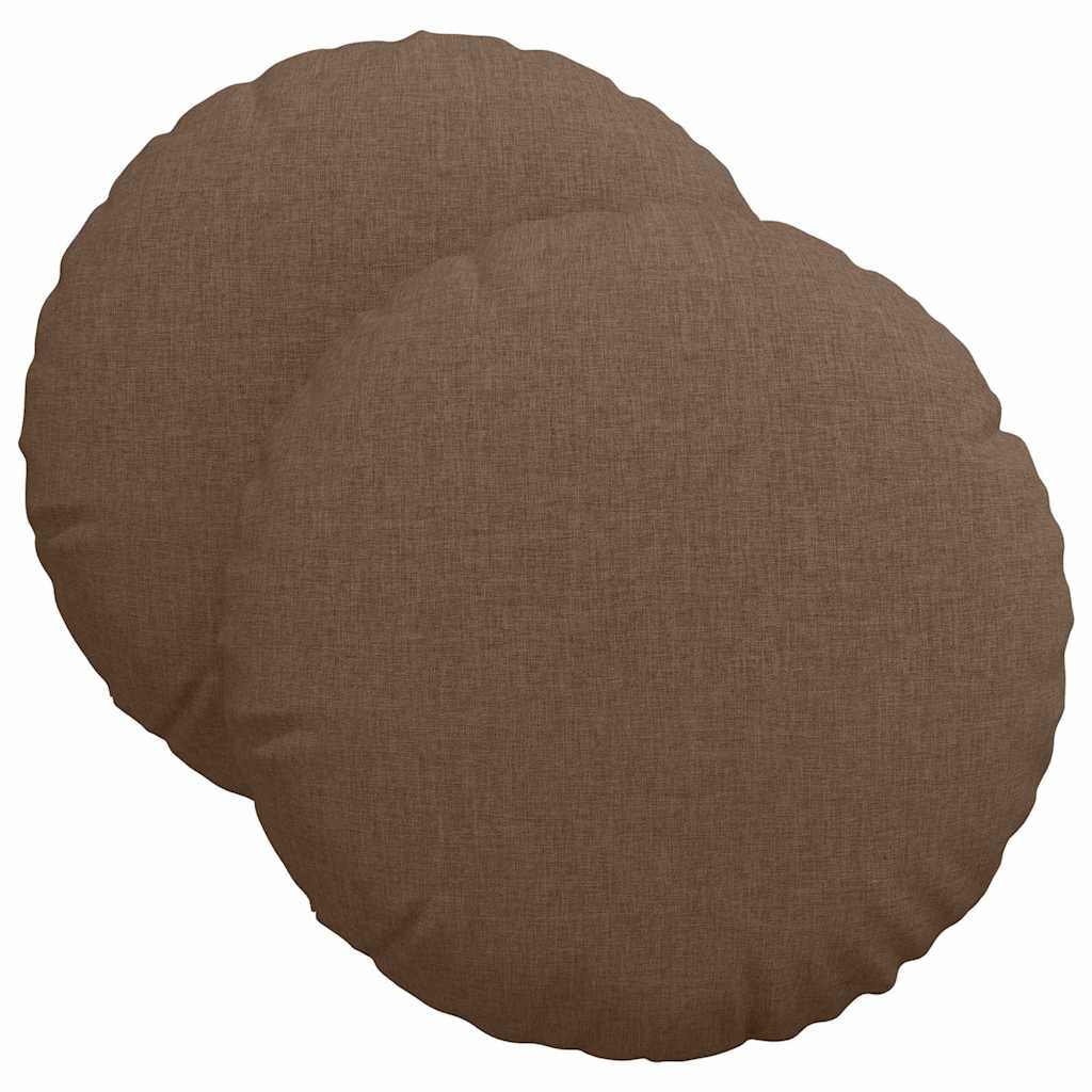 Cuscini sedile Vidaxx 2 pezzi tessuto marrone ø40 x 13 cm