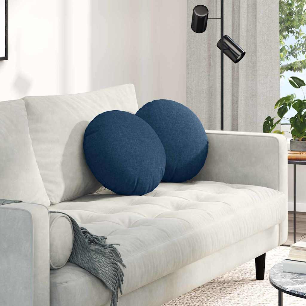 Cuscini seduta Vidaxx 2 pezzi tessuto blu ø40 x 13 cm