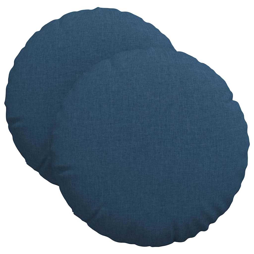 Cuscini seduta Vidaxx 2 pezzi tessuto blu ø40 x 13 cm