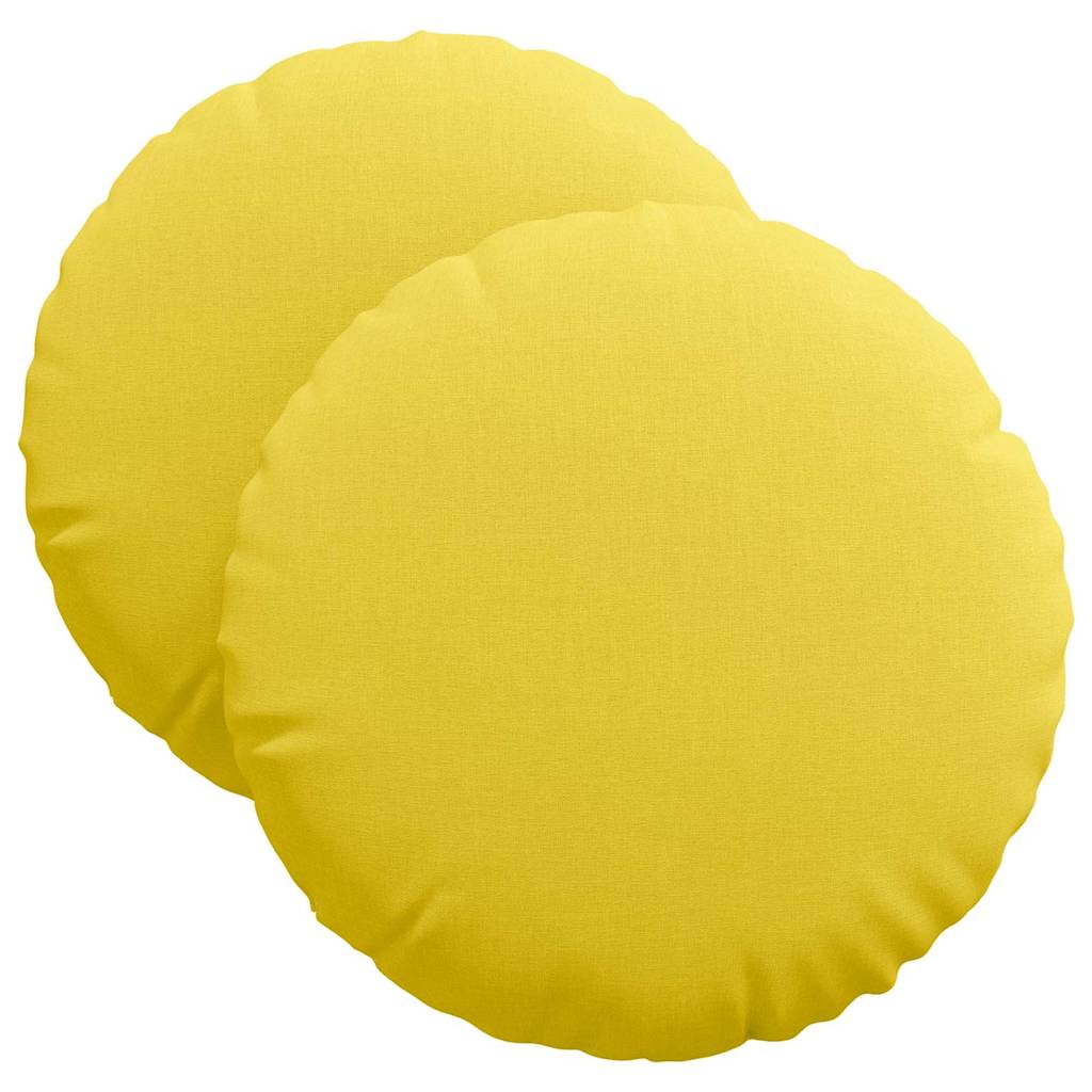 Vidaxl zitkussens 2 pcs lichtgeel ø40 x 13 cm stof