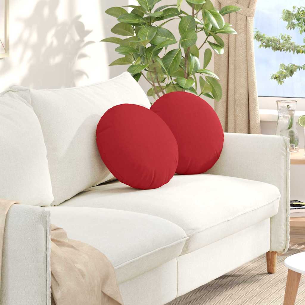 Vidaxl zitkussens 2 pcs rood ø40 x 13 cm stof