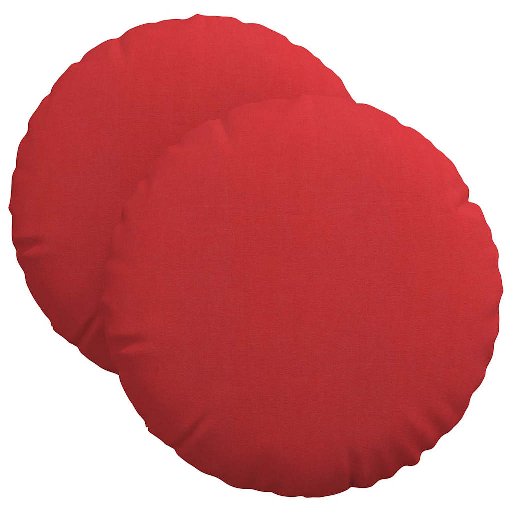 Vidaxl zitkussens 2 pcs rood ø40 x 13 cm stof