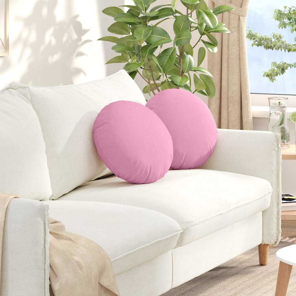 Vidaxl zitkussens 2 pcs roze ø40 x 13 cm stof