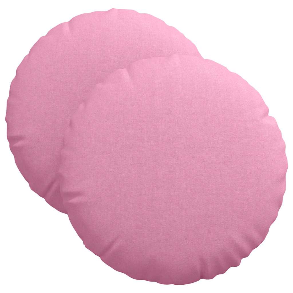 Vidaxl zitkussens 2 pcs roze ø40 x 13 cm stof