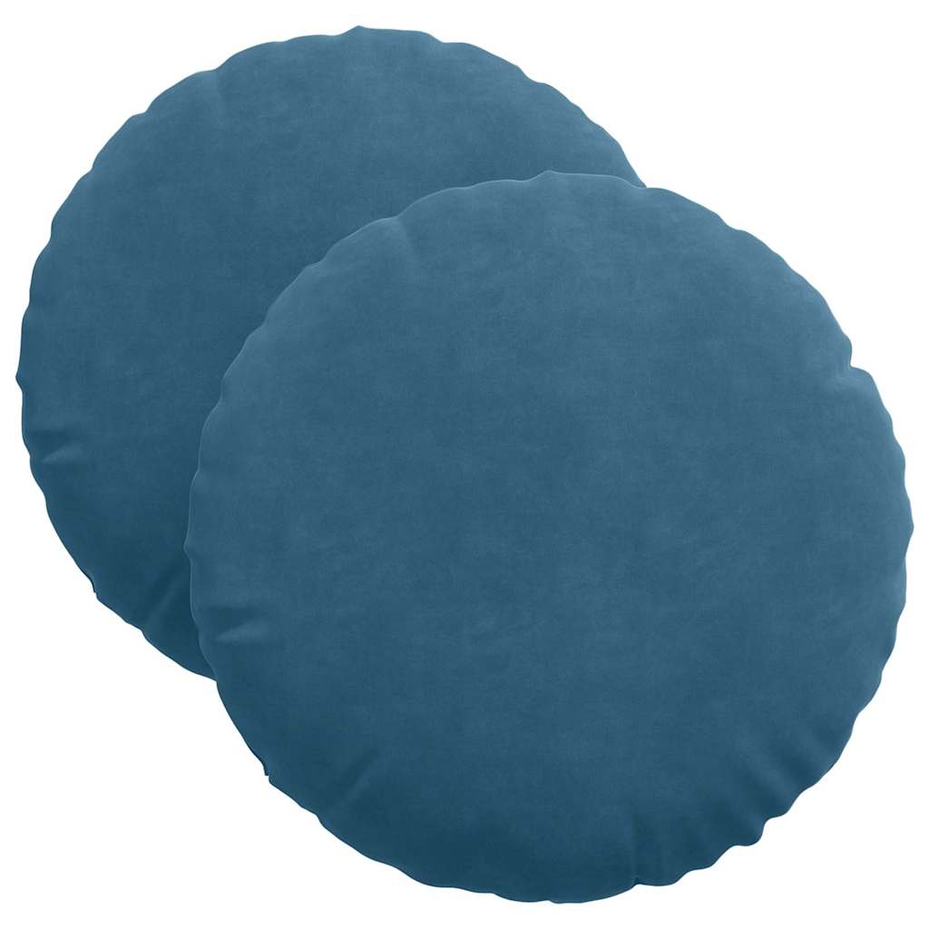 Cuscini seduta Vidaxx 2 pezzi blu ø 40 x 13 cm velluto