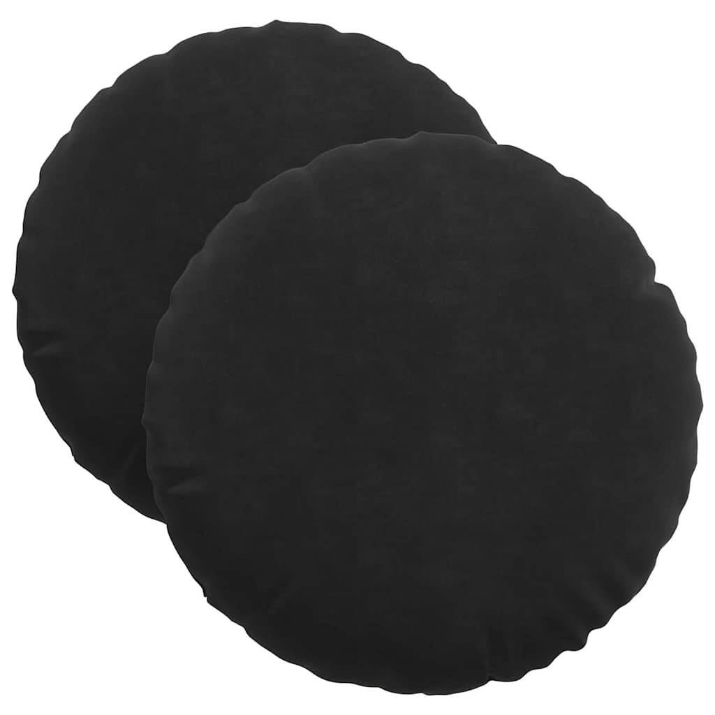 Cuscini seduta Vidaxx 2 pezzi nero ø 40 x 13 cm velluto
