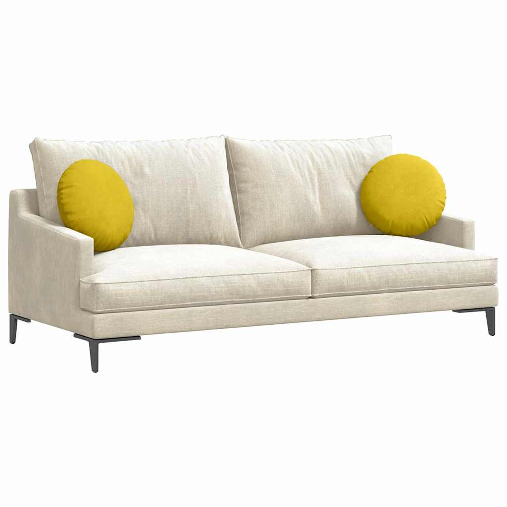 Cuscini seduta Vidaxx 2 pezzi giallo ø 40 x 13 cm velluto