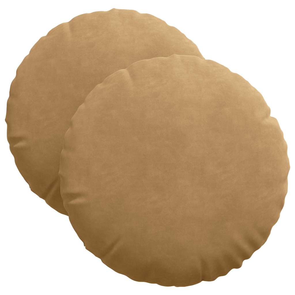 Cuscini per seduta Vidaxx 2 pezzi marrone ø 40 x 13 cm velluto