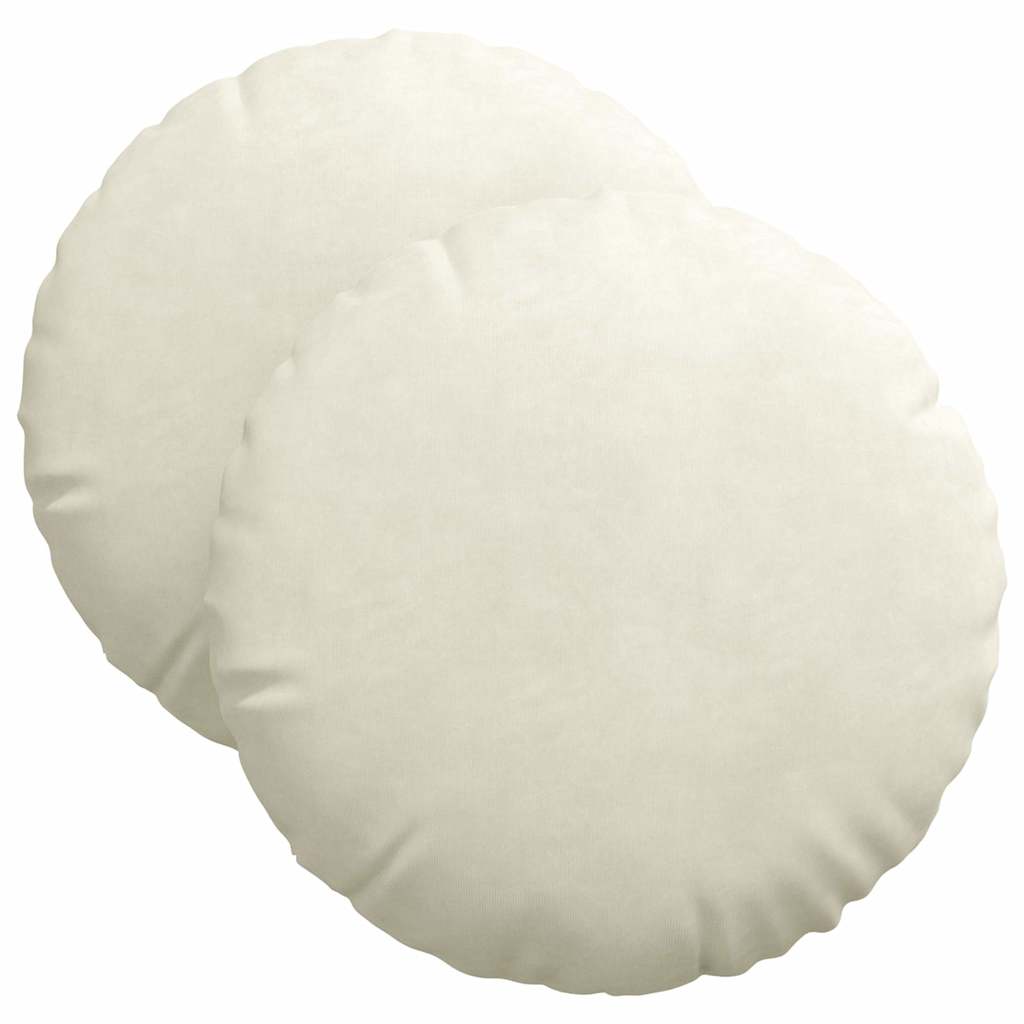 Cuscini seduta Vidaxx 2 pezzi crema ø 40 x 13 cm velluto
