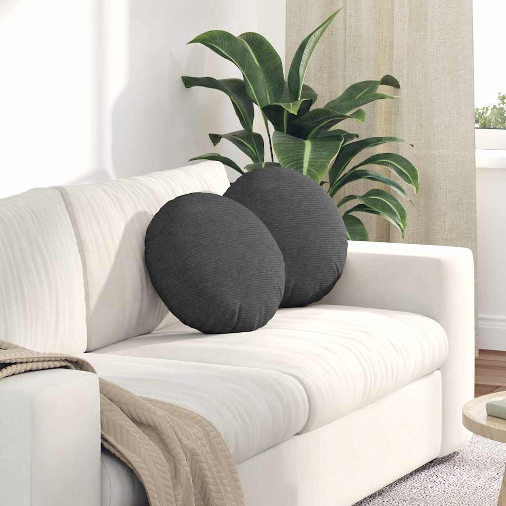 Vidaxx cojines de asiento 2 piezas gris oscuro ø 40 cm tela de algodón
