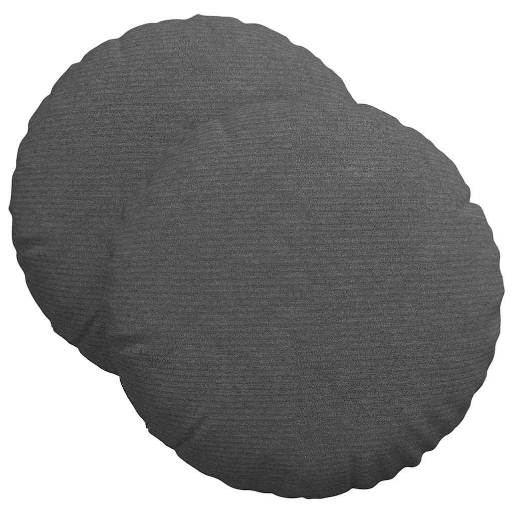 Vidaxx cojines de asiento 2 piezas gris oscuro ø 40 cm tela de algodón