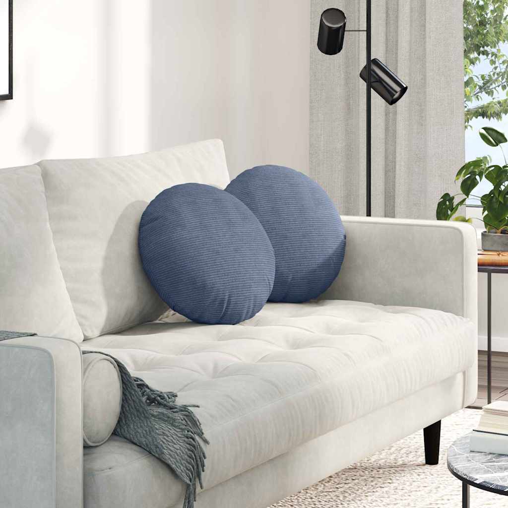 Cuscini seduta Vidaxx 2 pz blu ø 40 cm tessuto di cotone
