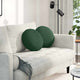 Cojines de asiento VidaXL 2 piezas tejido de algodón verde oscuro ø 40 cm