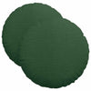 Cojines de asiento VidaXL 2 piezas tejido de algodón verde oscuro ø 40 cm