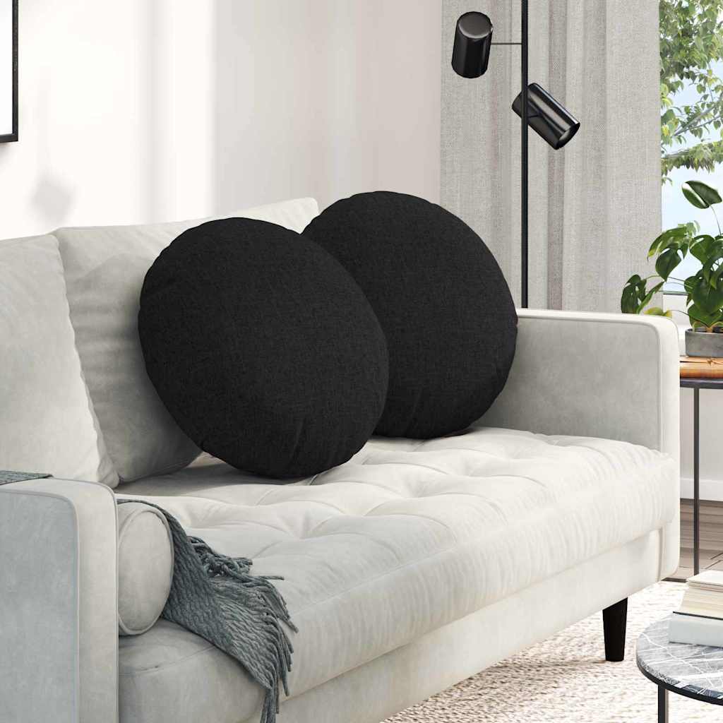 Cuscini seduta Vidaxx 2 pezzi tessuto nero ø50 x 19 cm