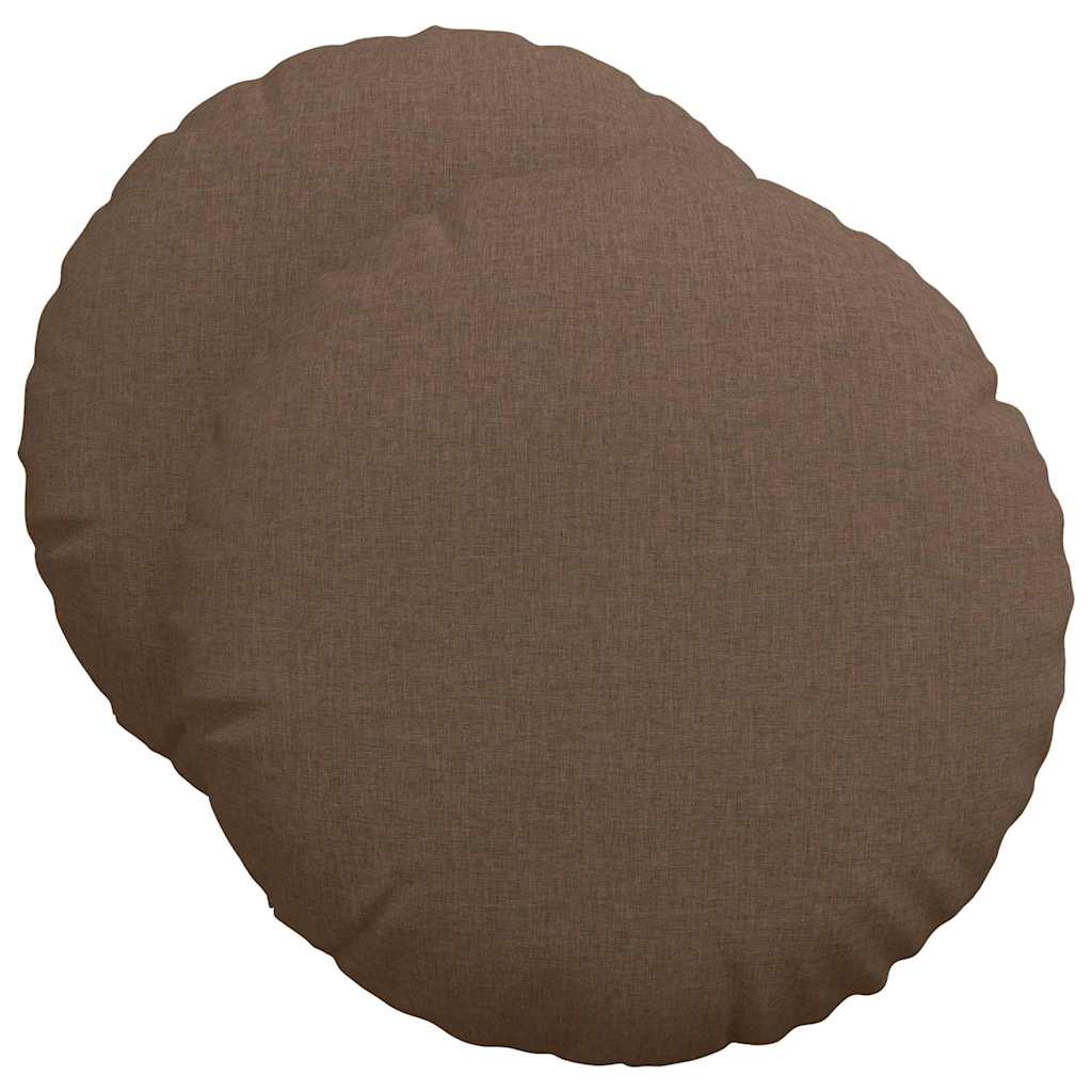 Cuscini sedile Vidaxx 2 pezzi tessuto marrone ø50 x 19 cm
