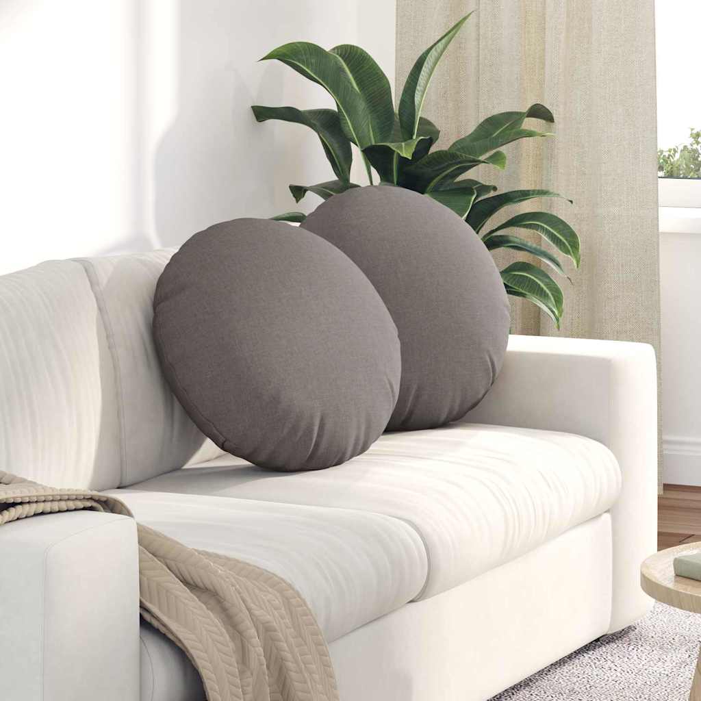 Cuscini sedile Vidaxx 2 pezzi tessuto tortora ø50 x 19 cm