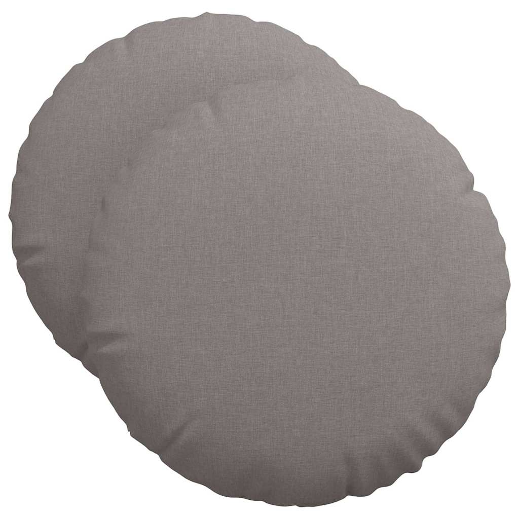 Cuscini sedile Vidaxx 2 pezzi tessuto tortora ø50 x 19 cm