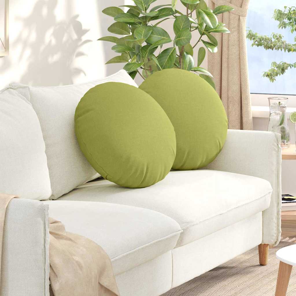 Cuscini seduta Vidaxx 2 pz tessuto verde chiaro ø50 x 19 cm