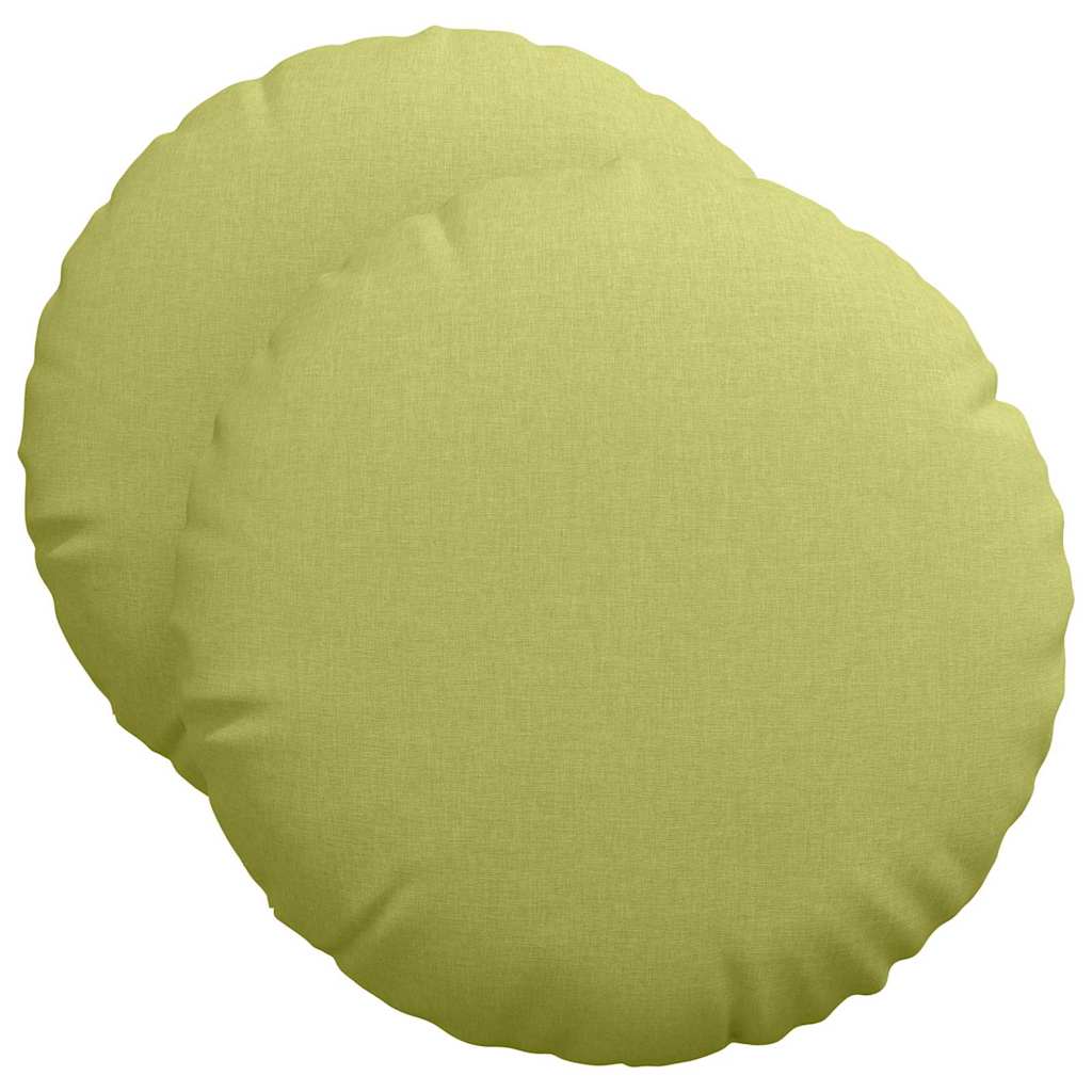 Cuscini seduta Vidaxx 2 pz tessuto verde chiaro ø50 x 19 cm