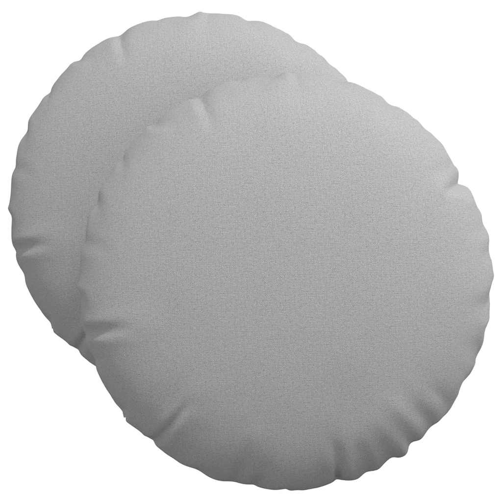 Cuscini seduta Vidaxx 2 pz tessuto grigio nuvola ø50 x 19 cm