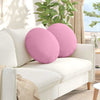 Cojines de asiento VidaXL 2 uds rosa ø50 x 19 cm tela