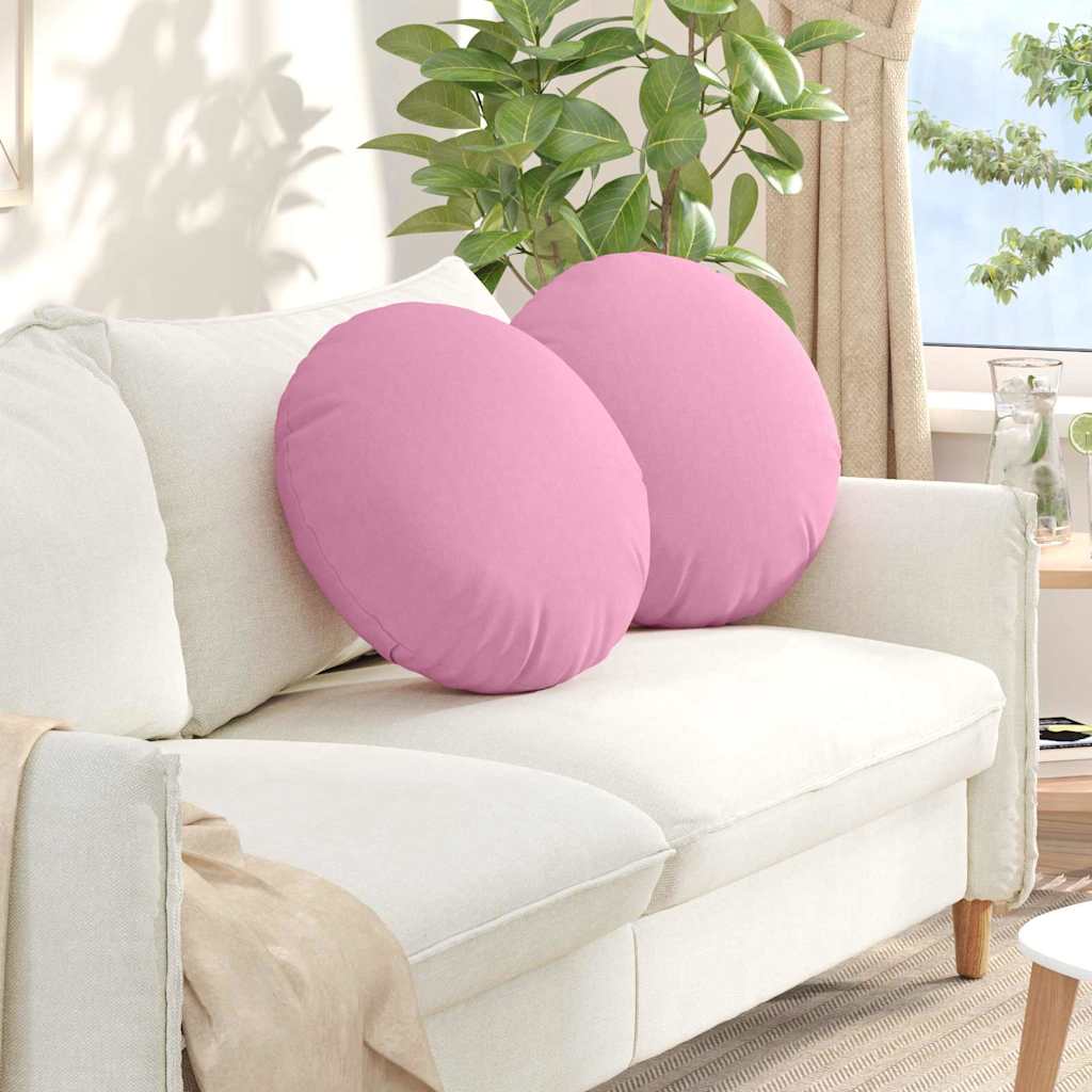 Cuscini sedile VidaXL 2 pezzi tessuto rosa ø50 x 19 cm