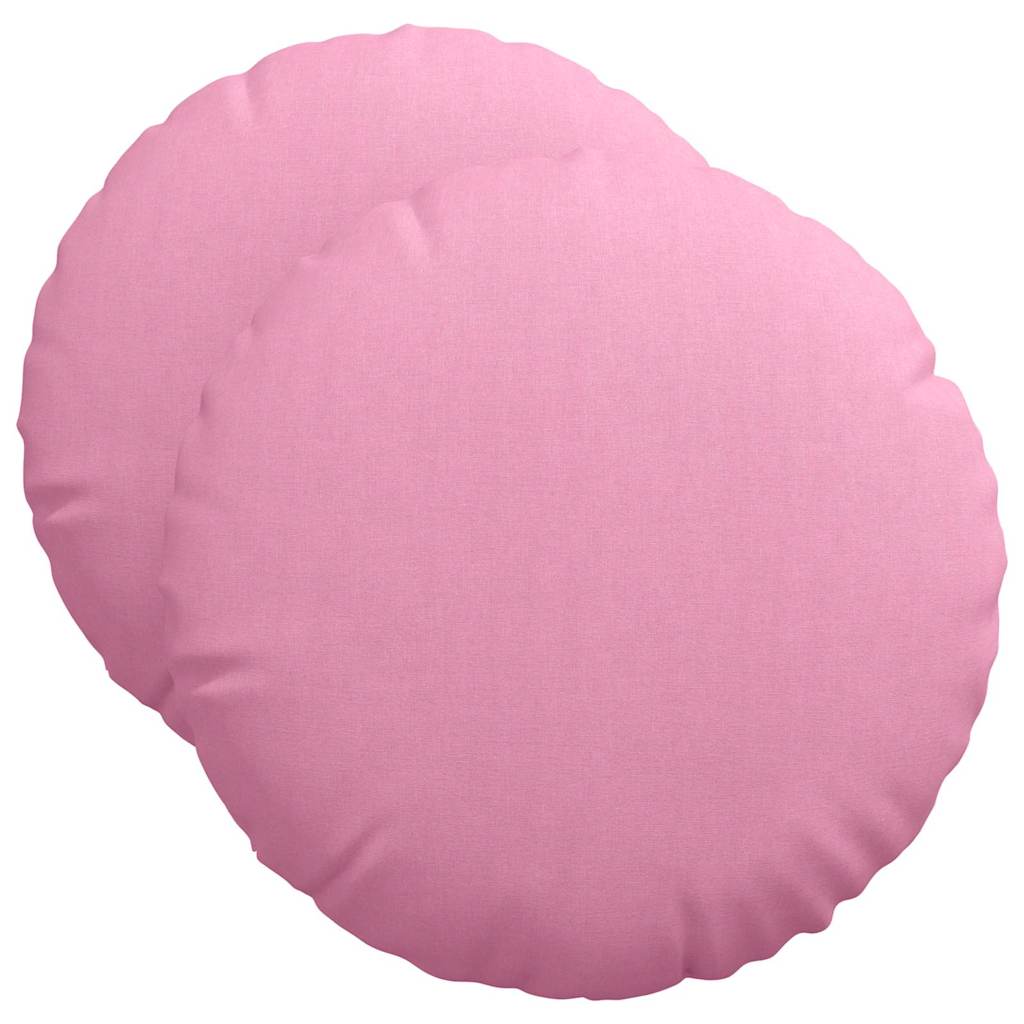 Cuscini sedile VidaXL 2 pezzi tessuto rosa ø50 x 19 cm