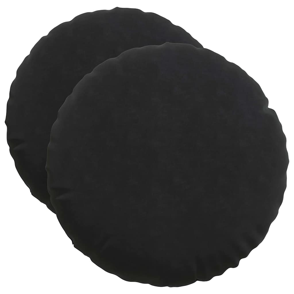Cuscini seduta Vidaxx 2 pezzi nero ø 40 x 13 cm velluto