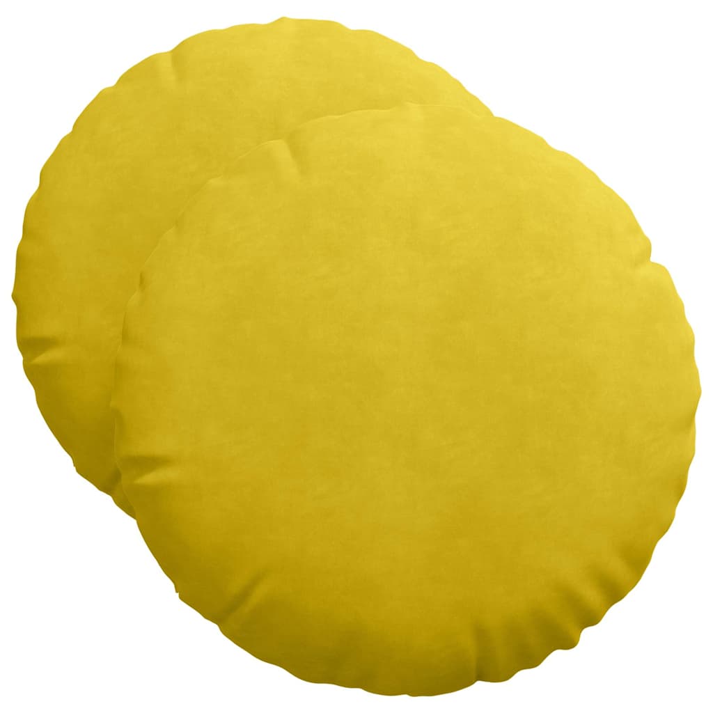 Cuscini seduta Vidaxx 2 pezzi giallo ø 40 x 13 cm velluto