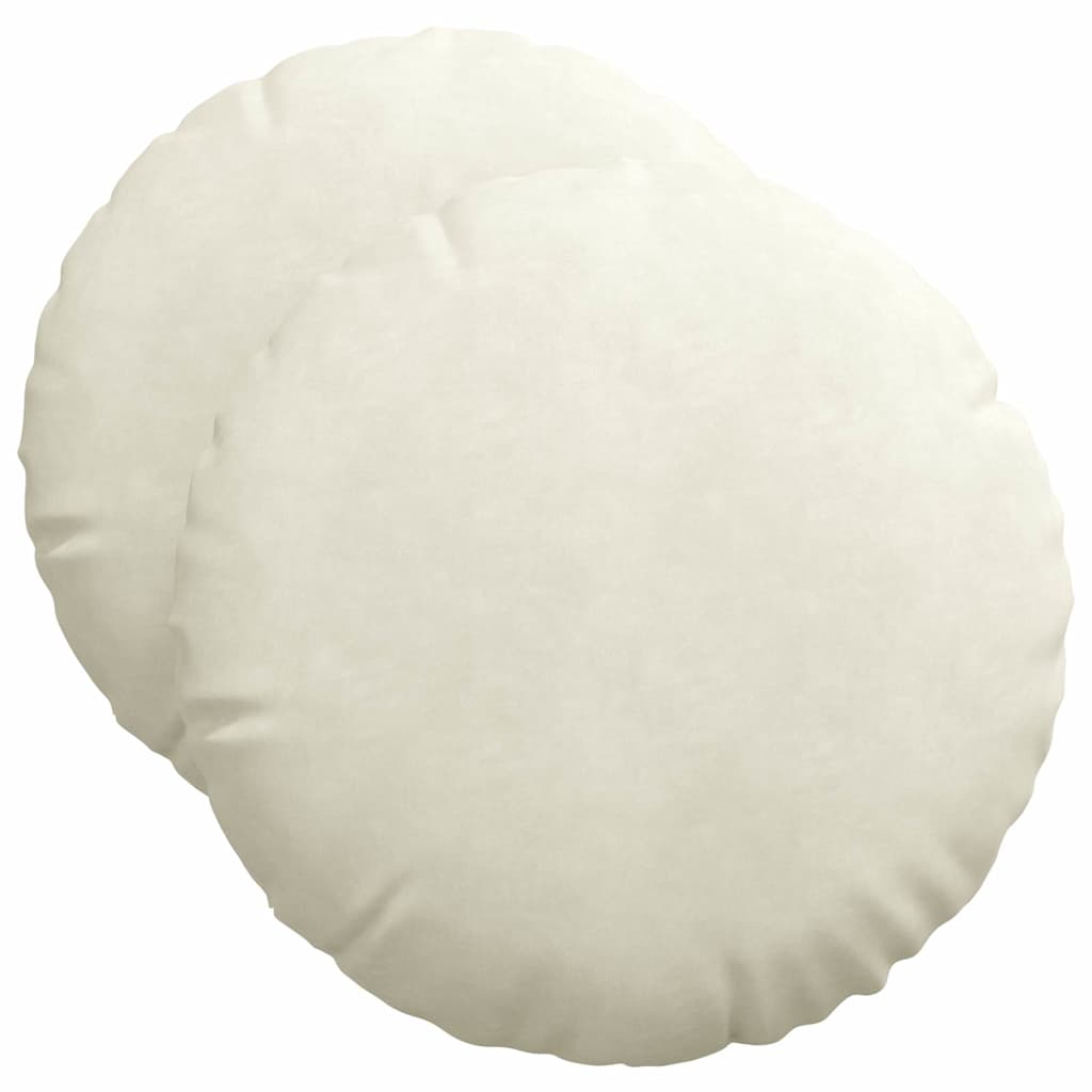 Cuscini seduta Vidaxx 2 pezzi crema ø 40 x 13 cm velluto